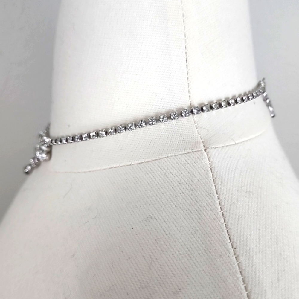 VINTAGE 1950s Rhinestone Necklace - Picture 3 of 4